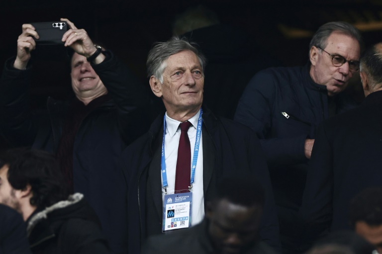 Le patron de LFP Media Nicolas de Tavernost lors du match de Ligue des champions entre Marseille et Liverpool au stade Vélodrome, le 21janvier 2026