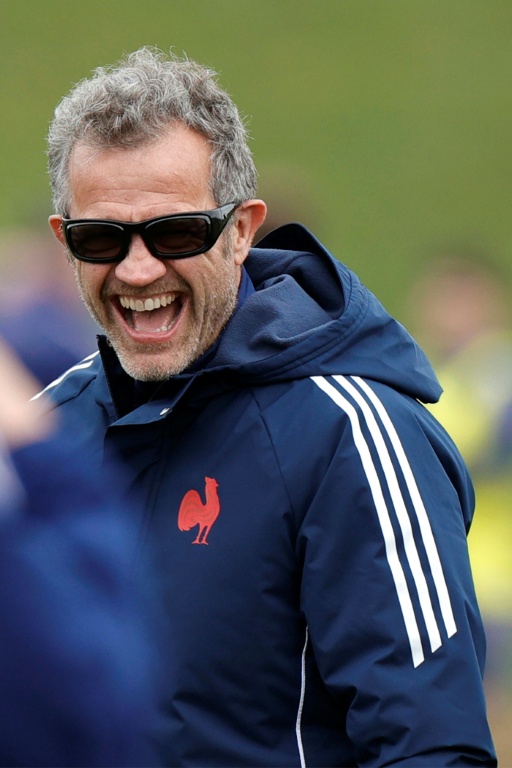 Le sélectionneur du XV de France Fabien Galthié lors d'un entraînement avant le match du Tournoi des six nations contre le pays de Galles, le 11 février 2026 à Marcoussis