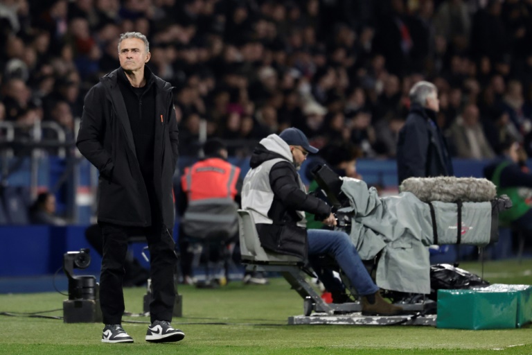 L'entraîneur parisien Luis Enrique lors du large succès 5-0 contre l'OM au Parc des Princes le 8 février 2026
