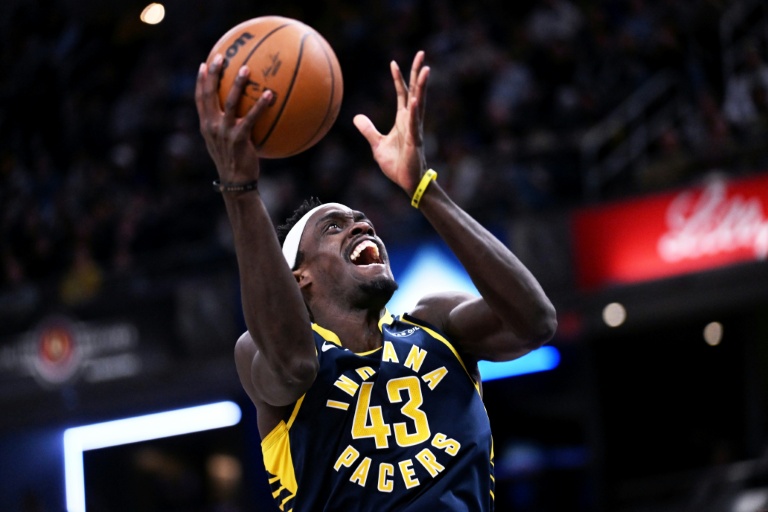 Pascal Siakam, l'ailier fort camerounais des Indiana Pacers, lors d'une rencontre de NBA contre les Atlanta Hawks, à Indianapolis, le 31 janvier 2026