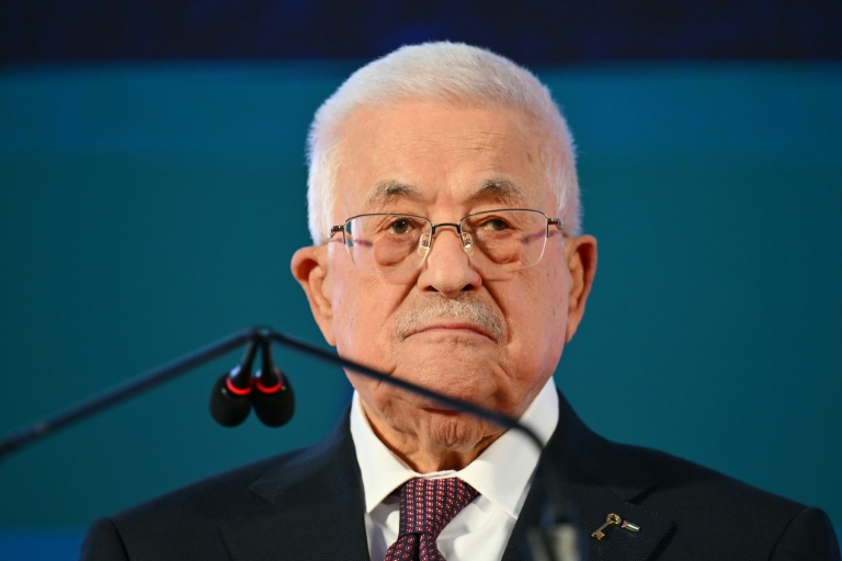 Le président de l'Autorité palestinienne, Mahmoud Abbas, le 12 décembre 2025 à Rome