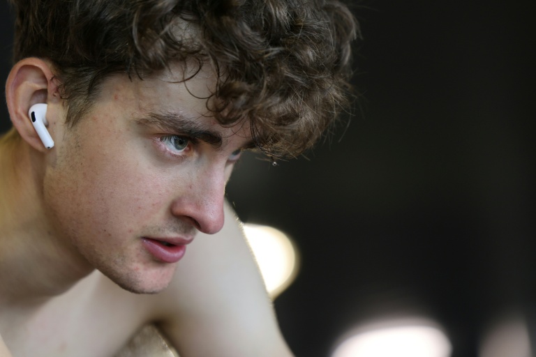 Le cycliste français Paul Seixas à l'entraînement lors d'un stage en altitude dans la Sierra Nevada espagnole le 5 février