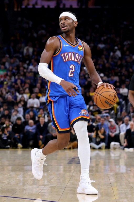 Shai Gilgeous-Alexander, le meneur canadien du Thunder d'Oklahoma City, lors d'un match de NBA contre les Golden State Warriors, à San Francisco, le 2 janvier 2026