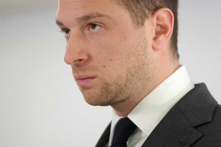 Le président du Rassemblement national Jordan Bardella le 18 février 2026, à Paris