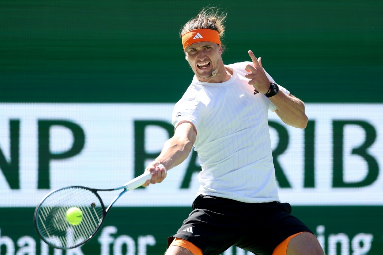 Alexander Zverev lors de son quart de finale contre Arthur Fils à Indian Wells le 12 mars 2026