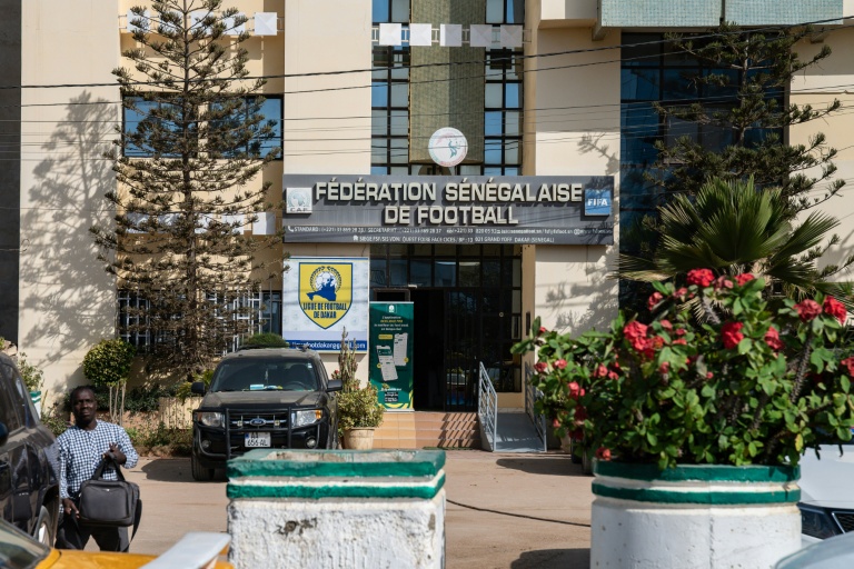 Vue générale du siège de la Fédération sénégalaise de football, situé dans le quartier de l'Ouest Foire à Dakar, le 18 mars 2026