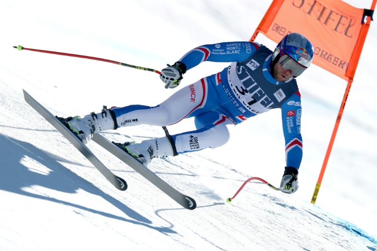 Alexis Pinturault lors d'un entraînement de descente le 5 décembre 2024 à Beaver Creek (Etats-Unis), discipline à laquelle il voulait consacrer sa fin de carrière