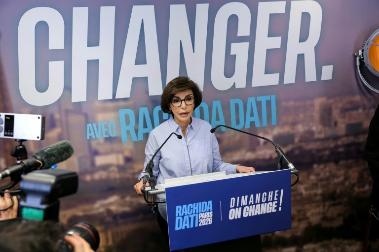 Rachida Dati (LR) s'exprime après les résultats du 1er tour des municipales, le 15 mars 2026 à Paris