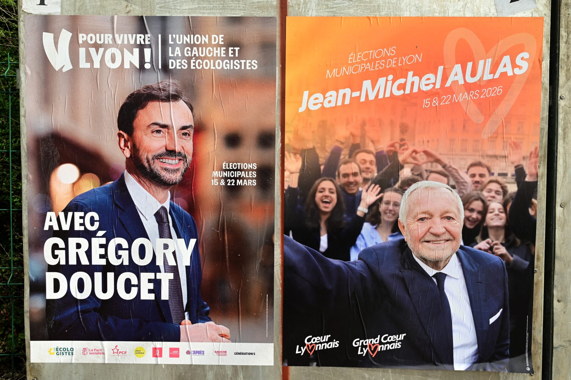 Grégory Doucet et Jean-Michel Aulas sont à égalité parfaite à Lyon (AFP)