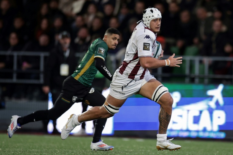 Le flanker Temo Matiu avec Bordeaux-Bègles en Top 14 à Montauban, le 31 janvier 2026