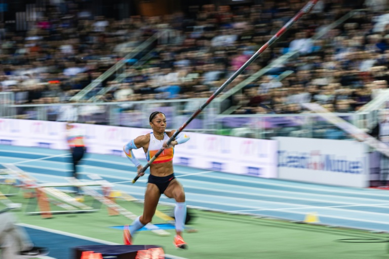 Marie-Julie Bonnin lors du meeting en salle de Liévin, le 19 février 2026