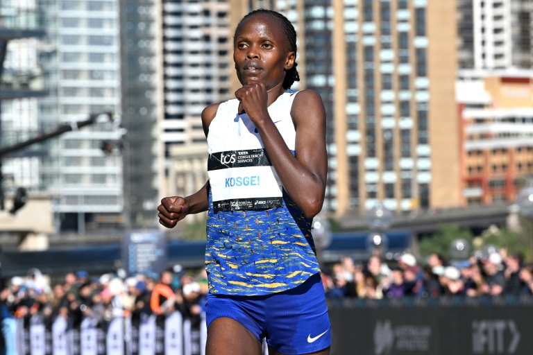 La Kényane, naturalisée turque depuis, Brigid Kosgei, le 31 août 2025 lors du marathon de Sydney