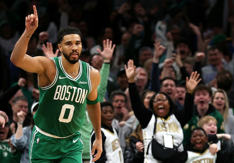 Jayson Tatum lors du match NBA des Boston Celtics contre les Dallas Mavericks, le 6 mars 2026 à Boston