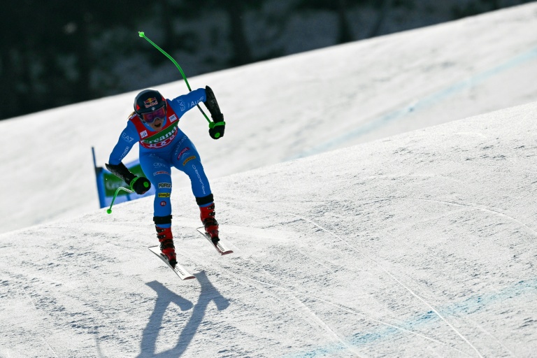 Sofia Goggia lors du premier Super-G de Soldeu, samedi 28 février 2026.