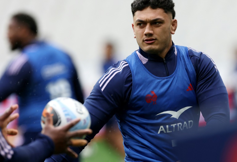 Le flanker Temo Matiu à l'entraînement au Stade de France, le 13 mars 2026