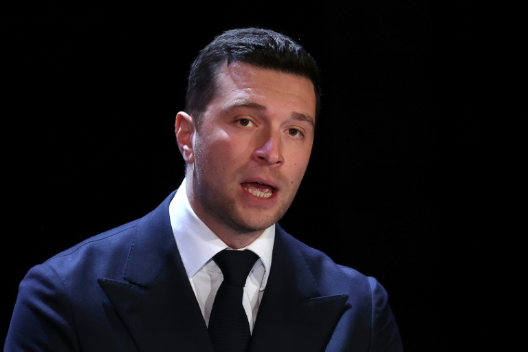 Le président du Rassemblement national Jordan Bardella à Menton dans les Alpes-Maritimes le 6 mars 2026