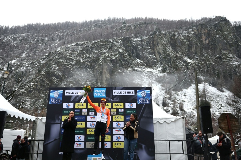 Dorian Godon a remporté la 7e étape de Paris-Nice, raccourcie à 47 kilomètres entre Le Broc et Isola-Village, faute de pouvoir aller plus haut à cause de chutes de neige
