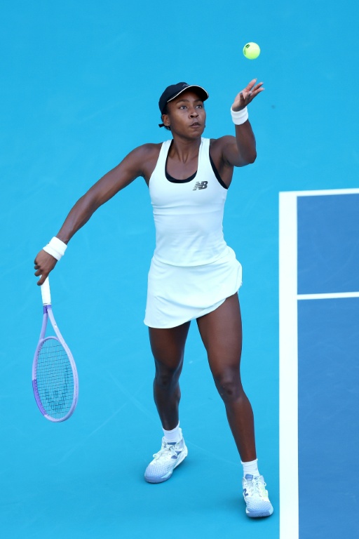 L'Américaine Coco Gauff lors de la finale du WTA 1000 de Miami contre la Bélarusse Aryna Sabalenka le 28 mars 2026