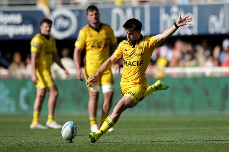 Le demi de mêlée rochelais Nolann Le Garrec a inscrit un nouveau doublé précieux dans la victoire de son équipe face à Perpignan lors de la 22e journée de Top 14, le 25 avril 2026 au stade Aimé-Giral à Perpignan