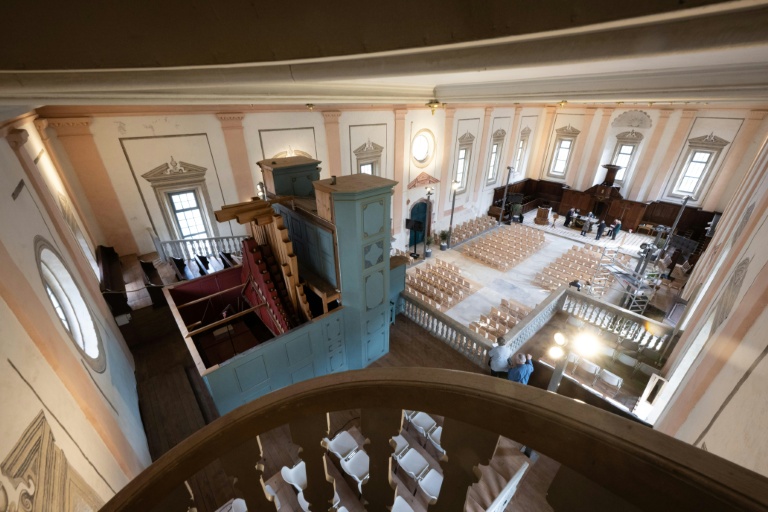 Le temple protestant Saint-Martin de Montbéliard, dans le Doubs, le 17 avril 2026