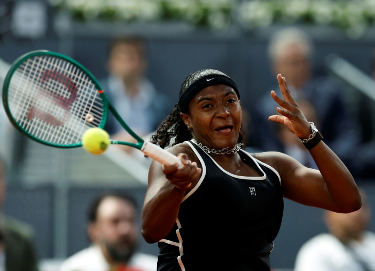 L'Américaine Hailey Baptiste, victorieuse de la N.1 mondiale Aryna Sabalenka, en quart de finale du WTA 1000 de Madrid, le 28 avril 2026