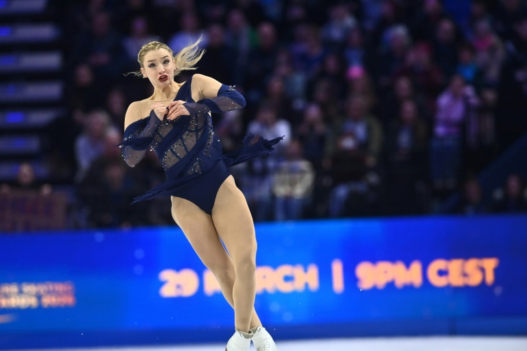 La patineuse américaine Amber Glenn, le 27 mars 2026 à Prague
