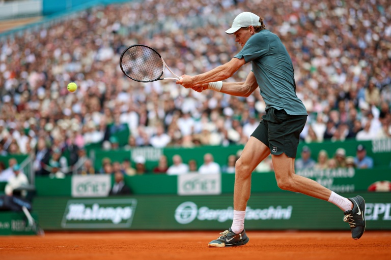 L'Italien Jannik Sinner en finale du Masters 1000 de Monte-Carlo contre l'Espagnol Carlos Alcaraz le 12 avril 2026