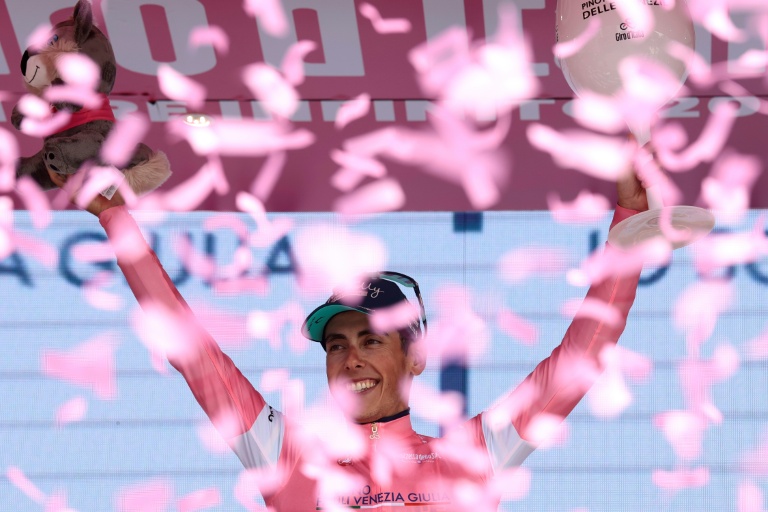 Le Portugais de l'équipe Bahrain Afonso Eulalio a conservé son maillot rose de leader à l'issue de la 10e étape du Tour d'Italie mardi.