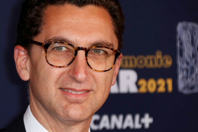 Maxime Saada, président de Canal+, à son arrivée à la 46e cérémonie des César à l'Olympia à Paris, le 12 mars 2021