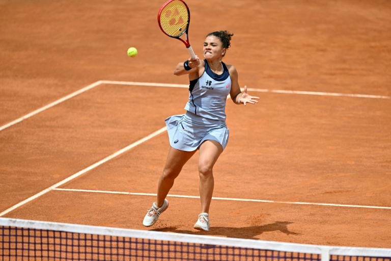 L'Italienne Jasmine au 2e tour du WTA 1000 de Rome contre la Française Leolia Jeanjean le 7 mai 2026