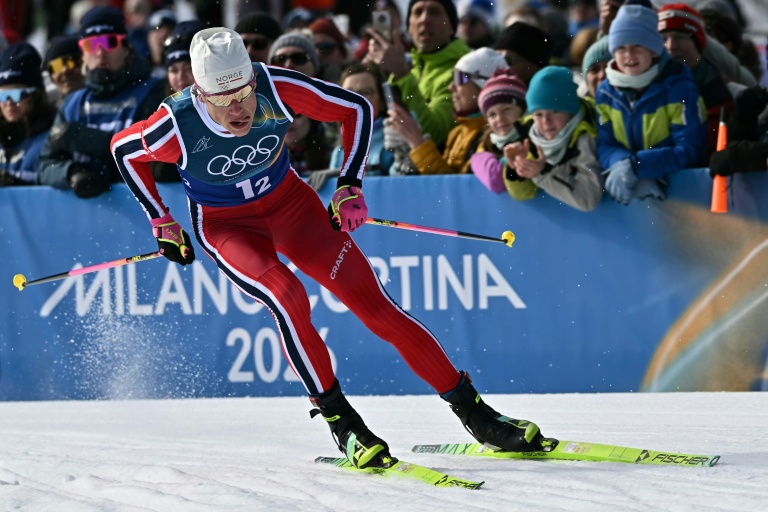 Johannes Klaebo lors des Jeux olympiques de Milan Cortina, le 18 février 2026 à Lago di Tesero