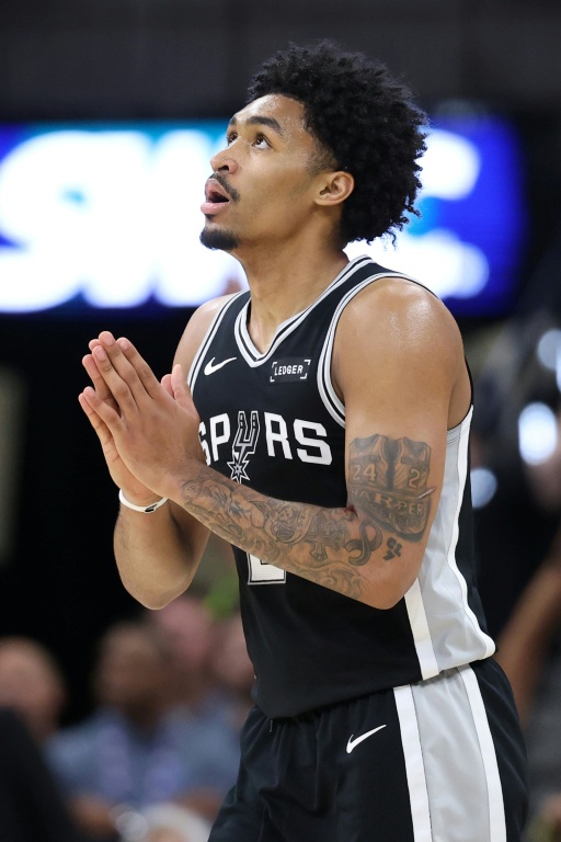 Dylan Harper lors du match 6 de la finale de conférence Ouest de NBA entre les San Antonio Spurs et l'Oklahoma City Thunder, le 28 mai 2026 à San Antonio