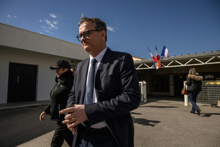 Le maire RN de Perpignan Louis Aliot le 15 mars 2026 à Perpignan, dans les Pyrénées-Orientales