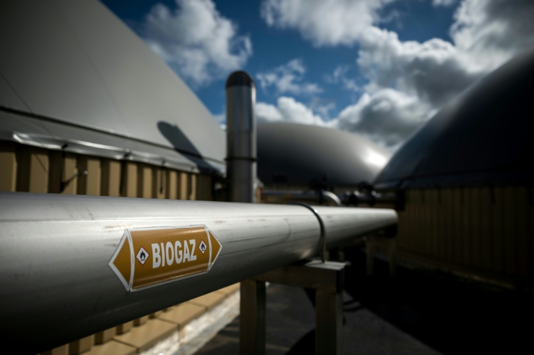 Un conduite de biogaz à l'usine de biométhane de Blajan, en Haute-Garonne, le 18 mai 2026