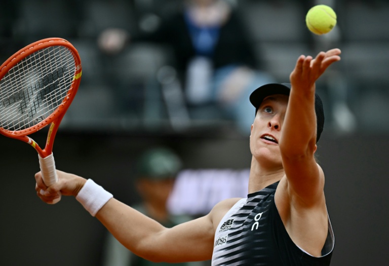 La Polonaise Iga Swiatek durant sa victoire contre Jessica Pegula au tournoi WTA 1000 de Rome, le 13 mai 2026