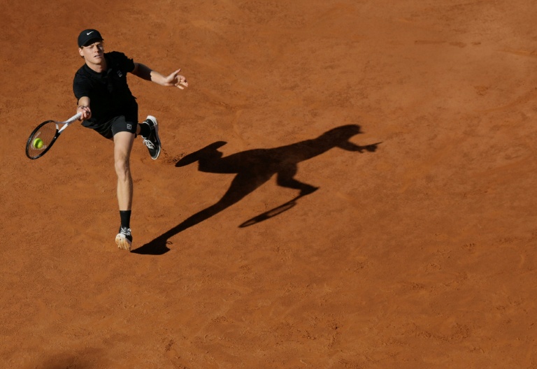 L'Italien Jannik Sinner lors de la finale du Masters 1000 de Rome face au Norvégien Casper Ruud le 17 mai 2026