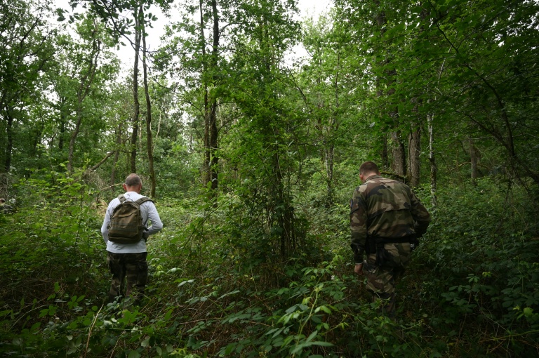 Des gendarmes et chasseurs participent aux recherches de la collégienne Lyhanna disparue depuis le 29 mai, le 3 juin 2026 près de Goutz, dans le Gers