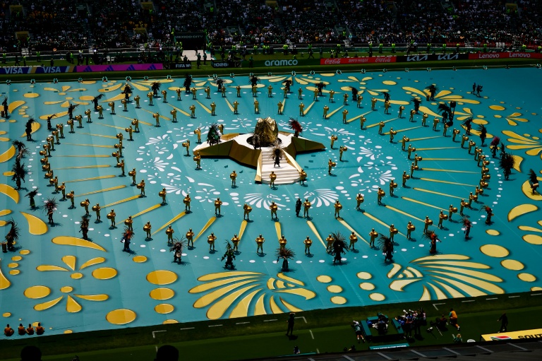 L'un des tableaux de la cérémonie d'ouverture du Mondial-2026, le 11 juin 2026 au stade Azteca de Mexico
