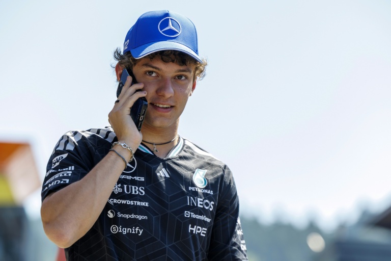Le pilote italien de Mercedes, Kimi Antonelli, sur le circuit du Red Bull Ring à Spielberg (Autriche), le 25 juin 2026