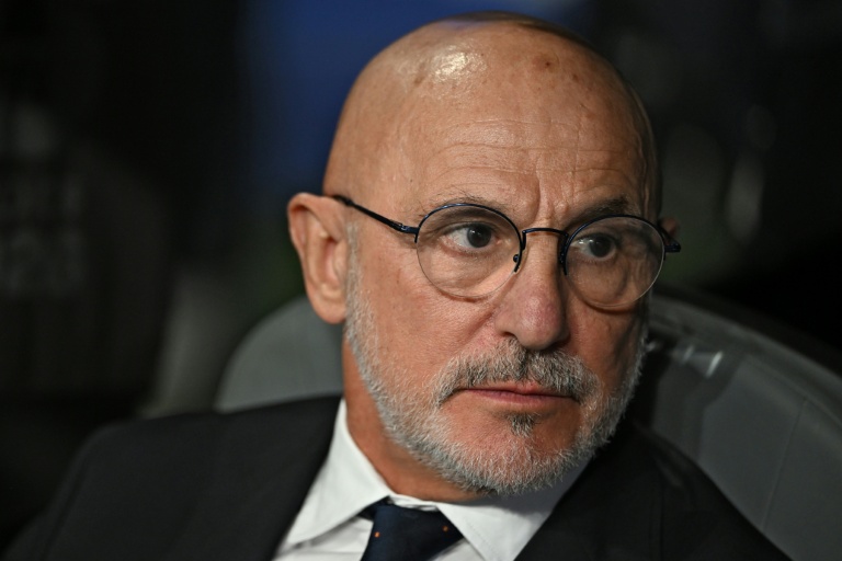 Le sélectionneur de l'Espagne, Luis de la Fuente, avant le coup d'envoi du match de la Coupe du monde 2026, comptant pour le groupe H, face au Cap-Vert, à Atlanta, le 15 juin 2026