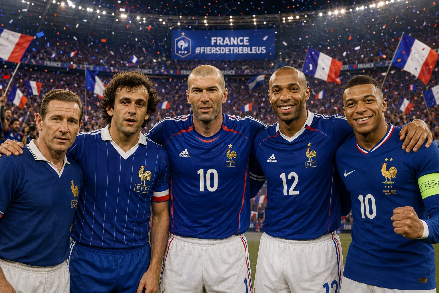 Kopa, Platini, Zidane, Henry et Mbappé en Coupe du monde