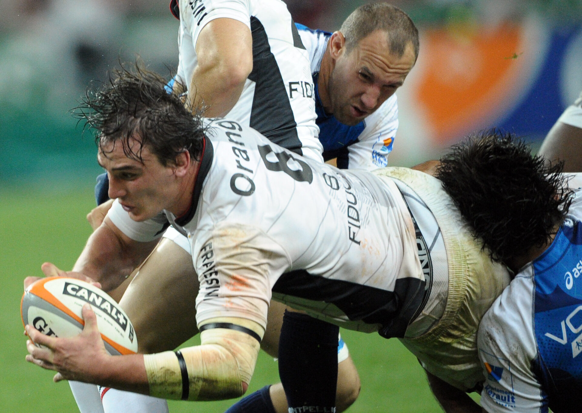 Louis Picamoles lors de la victoire du Stade Toulousain en finale de Top 14 face à Montpellier en 2011, 15 à 10