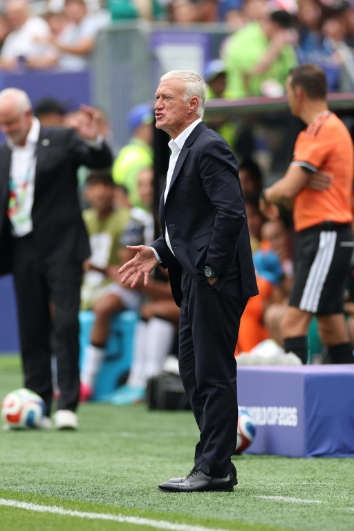 Didier Deschamps, sélectionneur de l'équipe des Bleus, lors du match de la Coupe du monde 2026 opposant la France à l'Irak, à Philadelphie, le 22 juin 2026