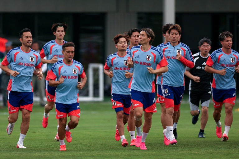Les Japonais à l'entraînement près de Monterrey (Mexique), le 6 juin 2026
