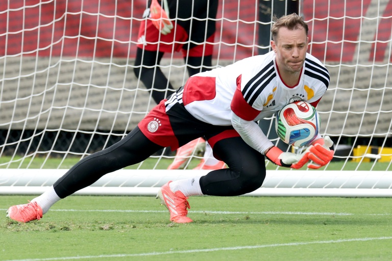 Le véteran Manuel Neuer, à l'entraînement au camp de base de l'Allemagne à Winston-Salem, en Caroline du Nord, le 13 juin 2026