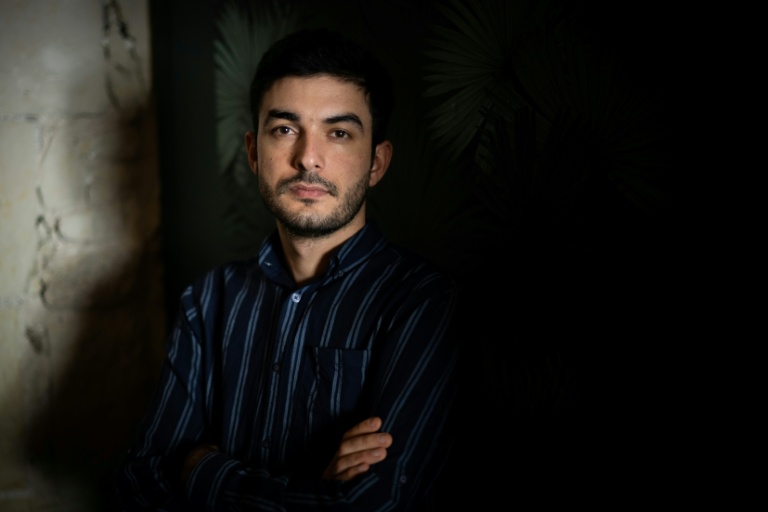 Le blogueur azerbaïdjanais dissident Mahammad Mirzali, le 6 mai 2022 à Nantes
