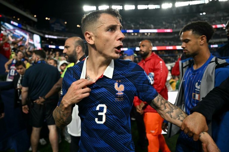 Le défenseur français Lucas Digne, après la victoire de la France face à l'Irak lors de la Coupe du monde 2026, à Philadelphie le 22 juin 2026