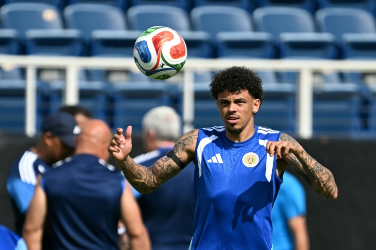 Jeremy Antonisse, un des joueurs vedettes de Curaçao à l'entraînement à Boca Raton, le  13 juin 2026, à la veille de leur match de Coupe du monde contre l'Allemagne