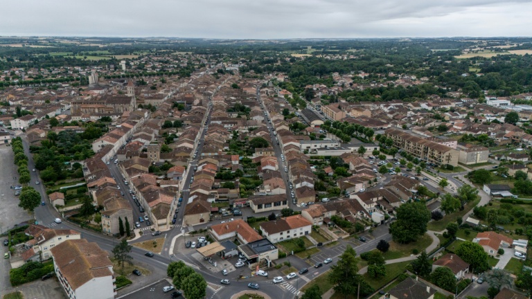 Vue aérienne de Fleurance dans le Gers le 4 juin 2026