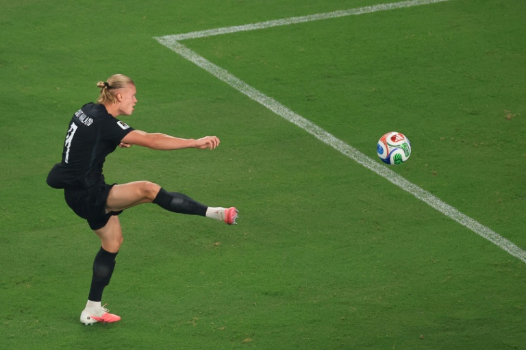 Erling Haaland inscrit un but pour la Norvège contre le Sénégal lors de la phase de groupes du Mondial, le 22 juin 2026 à East Rutherford
